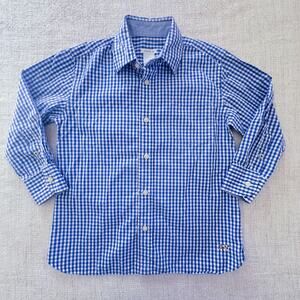 Crewcuts Blue Gingham Dress Shirt EUC 8